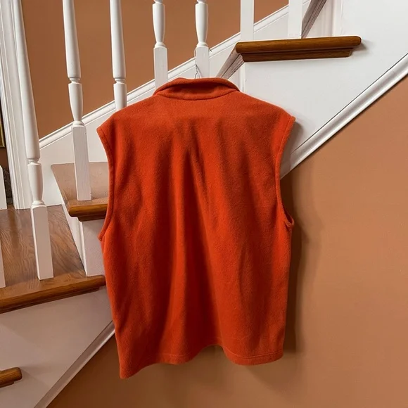 Columbia Large Tall LT orange fleece vest - Picture 3 of 6